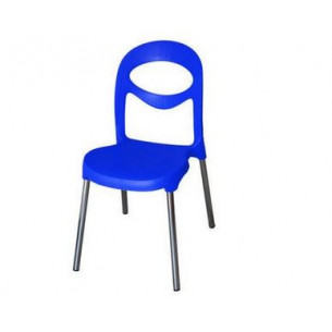 Кресло пластиковое на металлокаркасе Фиати арт.СФ-МТ016 (в уп. 4 шт) (синее)