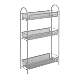 Этажерка напольная Ладья 13 арт.Э 399 С 3 полки Расстояние между полками: между 1 и 2- 23 см, между 2 и 3 -34 см , серый