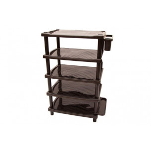 Этажерка для обуви арт.Э559-МТ002 пластик узкая 5 полки, шоколад