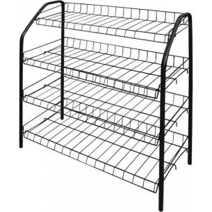 Этажерка для обуви ЭТ1 арт.ЭТ1/Ч 4 полки, черный