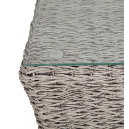 "Капучино" журнальный столик из искусственного ротанга (гиацинт), цвет графит