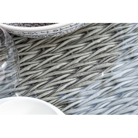 "Капучино" журнальный столик из искусственного ротанга (гиацинт), цвет графит