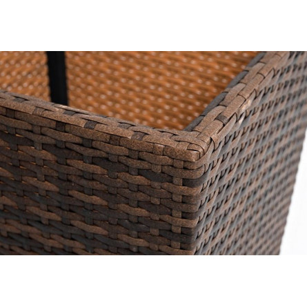 "Капучино" кашпо для цветов плетеное из искусственного ротанга, цвет коричневый