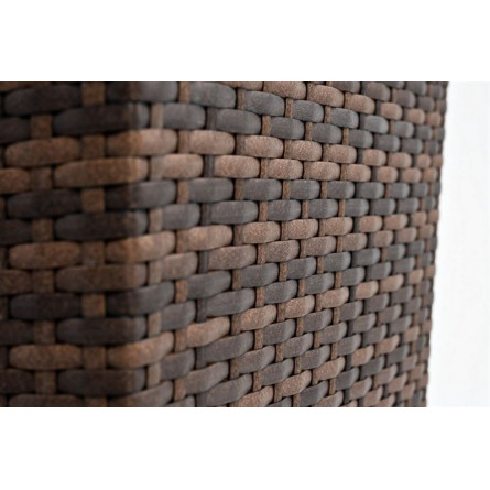 "Капучино" кашпо для цветов плетеное из искусственного ротанга, цвет коричневый