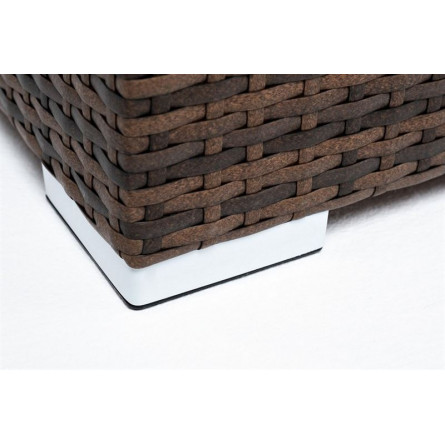 "Лунго" кашпо для цветов большое плетеное из искусственного ротанга, цвет коричневый