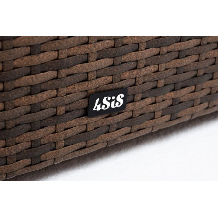 "Лунго" кашпо для цветов большое плетеное из искусственного ротанга, цвет коричневый