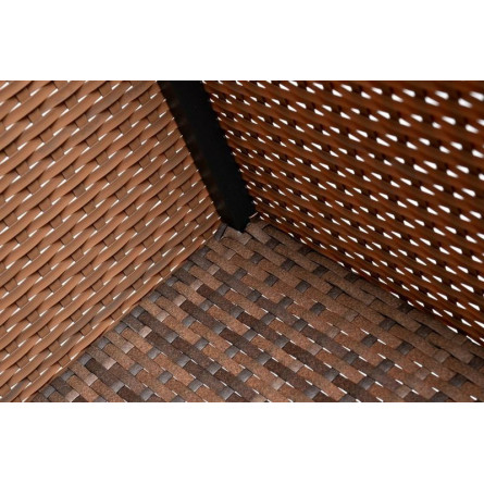 "Лунго" кашпо для цветов большое плетеное из искусственного ротанга, цвет коричневый