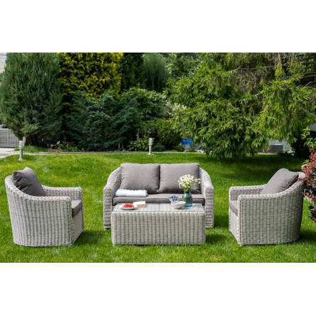 "Кон Панна" диван из искусственного ротанга двухместный, цвет бежевый