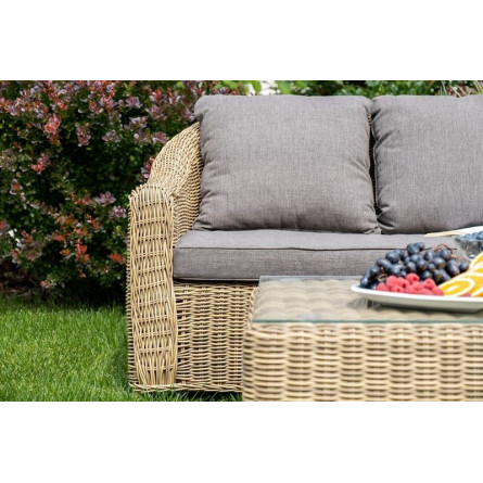 "Кон Панна" лаунж-зона из искусственного ротанга, цвет соломенный