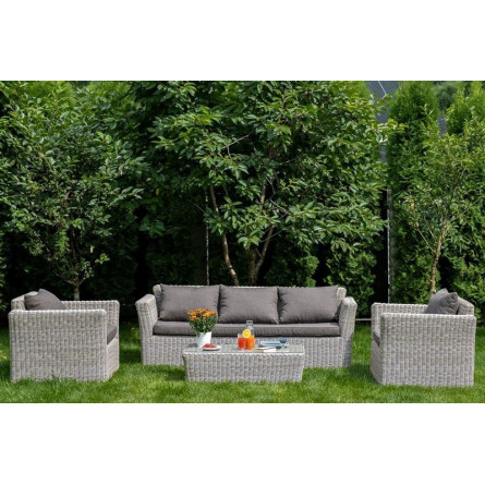 "Капучино" лаунж-зона из искусственного ротанга, цвет бежевый