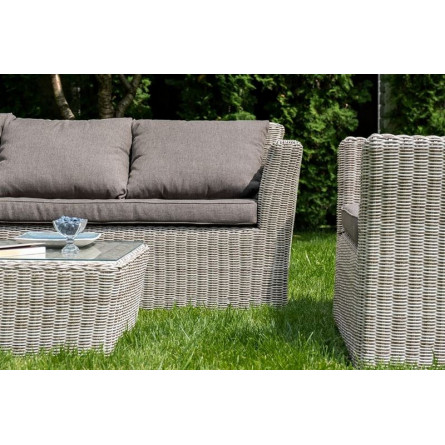 "Капучино" лаунж-зона из искусственного ротанга, цвет бежевый