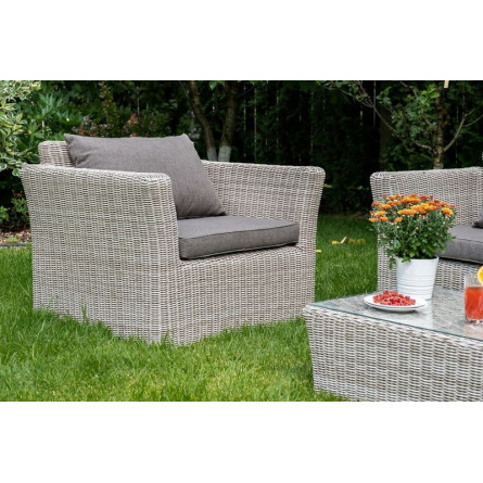 "Капучино" лаунж-зона из искусственного ротанга, цвет бежевый