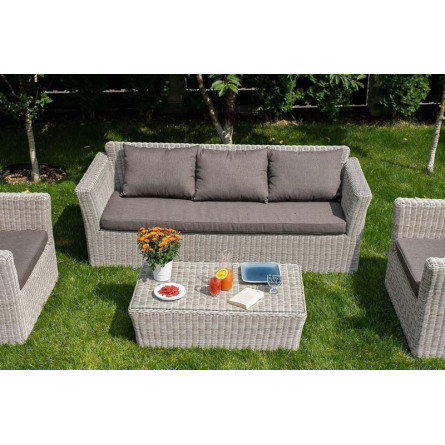 "Капучино" лаунж-зона из искусственного ротанга, цвет бежевый