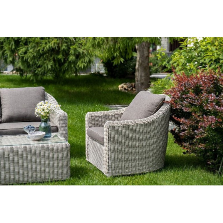 "Кон Панна" лаунж-зона из искусственного ротанга, цвет бежевый