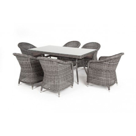 "Эспрессо" обеденная группа плетеная, цвет графит