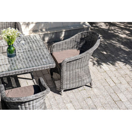 "Эспрессо" обеденная группа плетеная, цвет графит