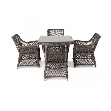 обеденная группа плетеная на 4 персоны