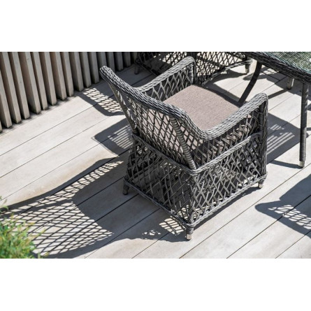 "Айриш" обеденная группа плетеная на 4 персоны, цвет графит