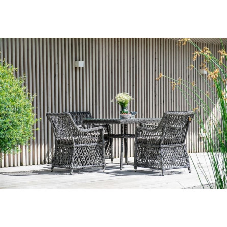 "Айриш" обеденная группа плетеная на 4 персоны, цвет графит