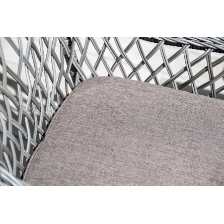 "Айриш" обеденная группа плетеная на 4 персоны, цвет графит