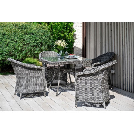 "Фредо" обеденная группа плетеная, цвет графит