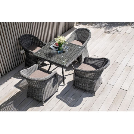 "Фредо" обеденная группа плетеная, цвет графит