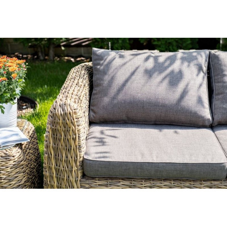 "Кальяри" лаунж-зона из искусственного ротанга (гиацинт), цвет соломенный