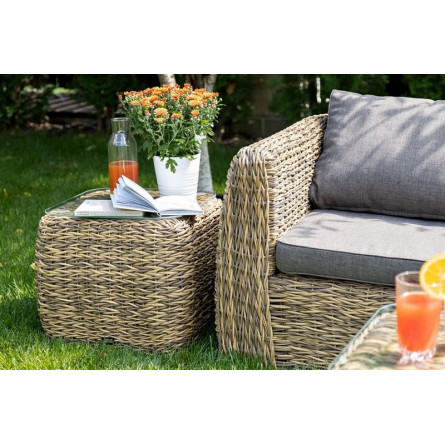 "Кальяри" лаунж-зона из искусственного ротанга (гиацинт), цвет соломенный