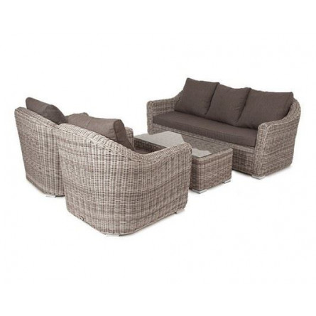 "Фабриция" лаунж-зона из искусственного ротанга, цвет серый