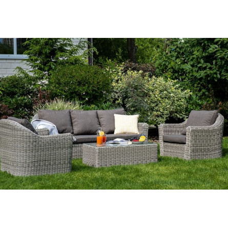 "Фабриция" лаунж-зона из искусственного ротанга, цвет серый