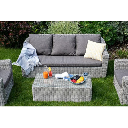 "Фабриция" лаунж-зона из искусственного ротанга, цвет серый
