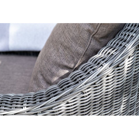 "Кон Панна" диван из искусственного ротанга двухместный, цвет графит