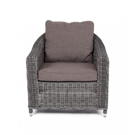 "Кон Панна" кресло из искусственного ротанга, цвет графит