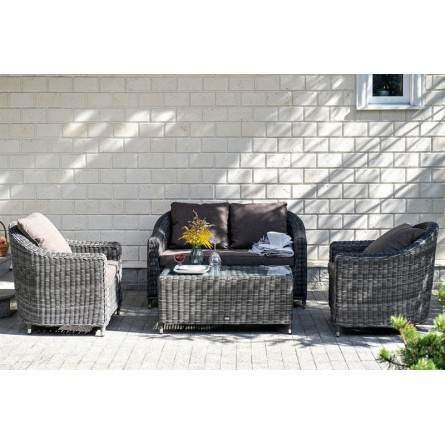 "Кон Панна" столик журнальный из искусственного ротанга, цвет графит