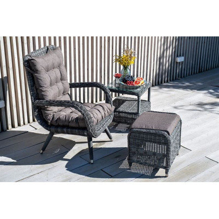 "Толедо" пуф плетеный, цвет графит