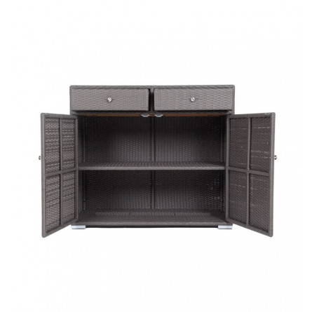 "Мальта" тумба плетеная из искусственного ротанга, цвет графит