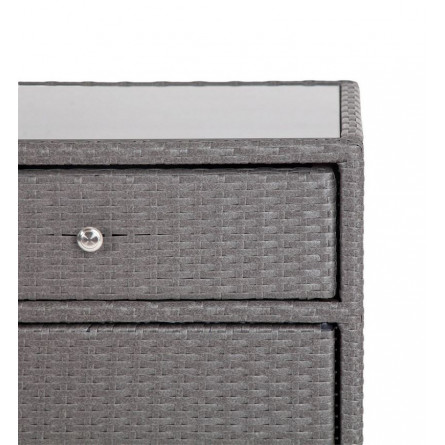 "Мальта" тумба плетеная из искусственного ротанга, цвет графит