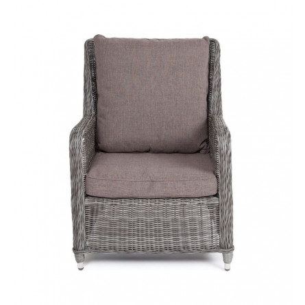 "Гляссе" кресло плетеное из искусственного ротанга, цвет графит