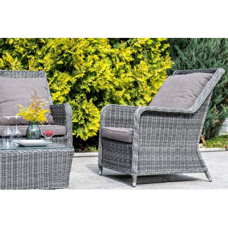 "Гляссе" кресло плетеное из искусственного ротанга, цвет графит