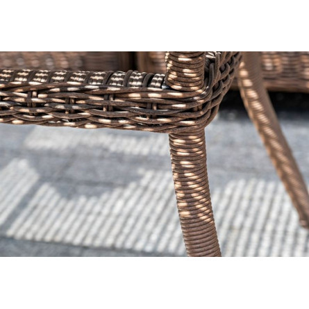 "Базелла" обеденная группа из искусственного ротанга, цвет коричневый