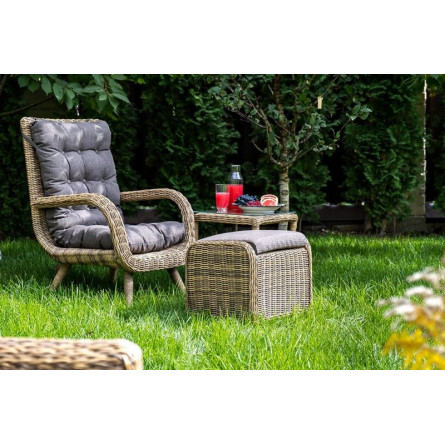 "Толедо" пуф плетеный, цвет соломенный