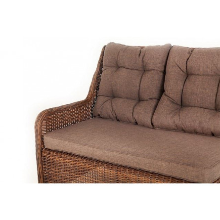 "Бергамо" плетеный правый модуль дивана, цвет коричневый