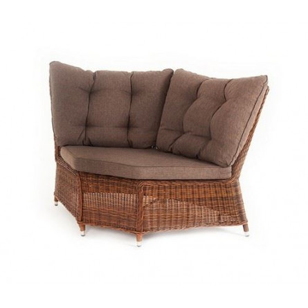 плетеный угловой диванный модуль