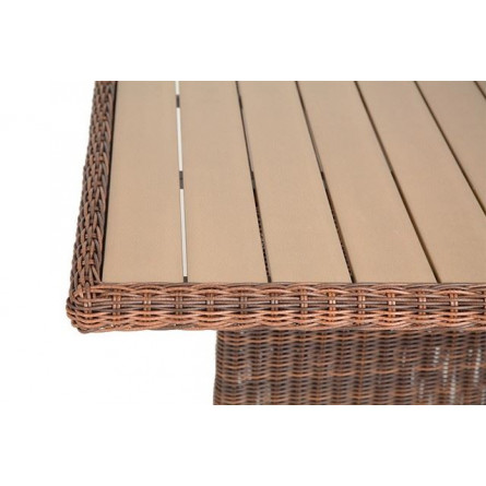 "Бергамо" плетеный обеденный стол, цвет коричневый