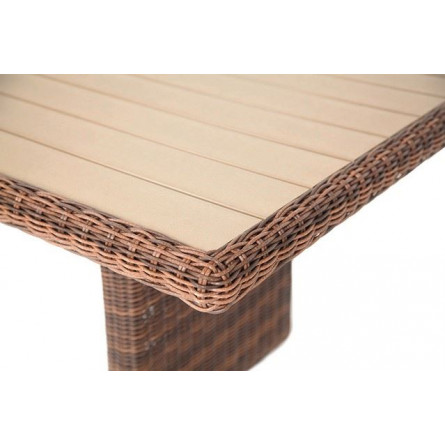 "Бергамо" плетеный обеденный стол, цвет коричневый