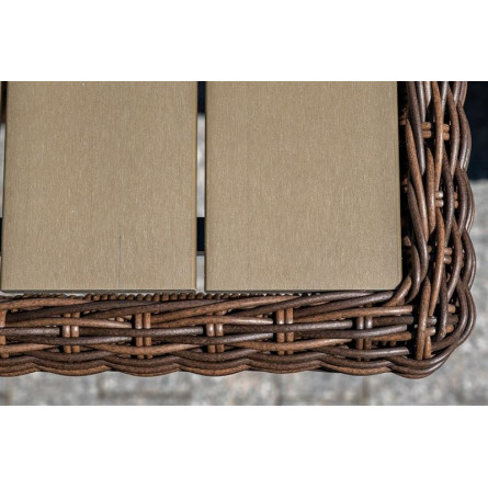 "Бергамо" плетеный обеденный стол, цвет коричневый