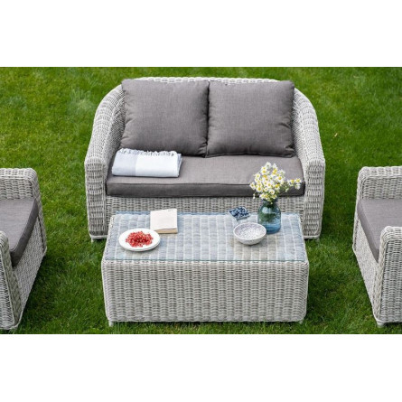 "Кон Панна" столик журнальный из искусственного ротанга, цвет бежевый