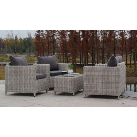 "Кон Панна" столик журнальный из искусственного ротанга, цвет бежевый