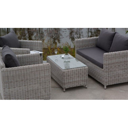 "Кон Панна" столик журнальный из искусственного ротанга, цвет бежевый