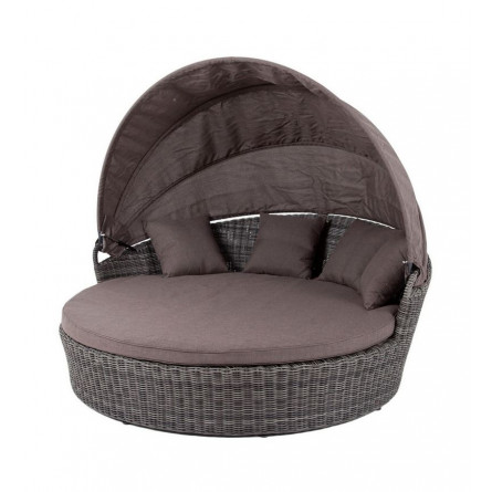 плетеная кровать круглая